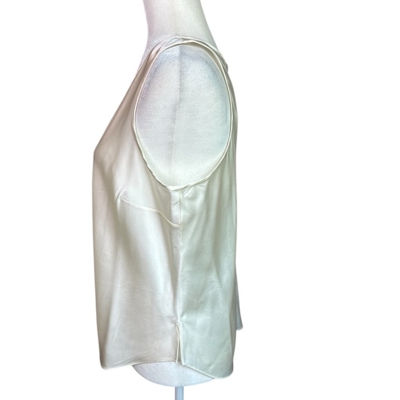 Veronica Beard Sabrina Ivory Silk Sleeveless Tank Top Size 12 - Picture 4 of 7